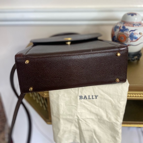 Authentic Bally Brown and Burgendy leather Hand / Crossbody Bag - Picture 12 of 13